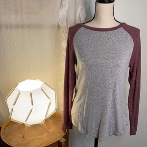 American Eagle Outfitters Long Sleeve Ringer Soft & Sexy Plush Top Size XS